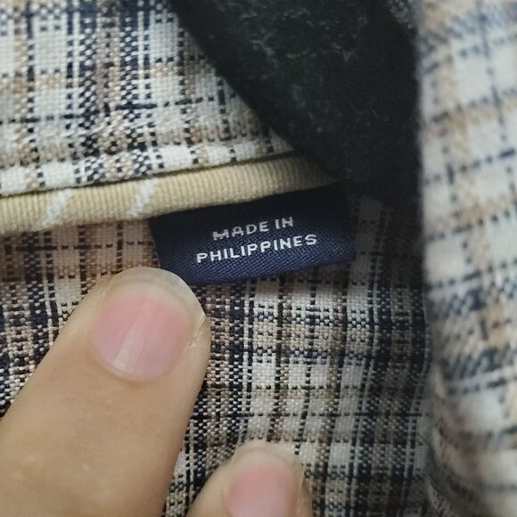 Cremieux Shirt Mens Size 2XB Tan Plaid Long Sleeve Button Down Cotton - Picture 5 of 10